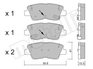 Set placute frana METELLI 22-0886-1 – KIA | AutoRival
