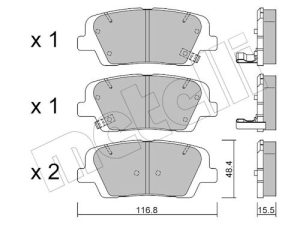 Set placute frana METELLI 22-0901-0 – KIA | AutoRival