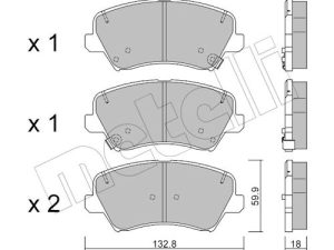 Set placute frana METELLI 22-0944-0 – KIA | AutoRival