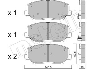 Set placute frana METELLI 22-0997-0 – KIA | AutoRival