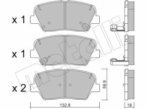 Set placute frana METELLI 22-1026-0 – KIA | AutoRival