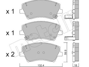 Set placute frana METELLI 22-1092-0 – KIA | AutoRival