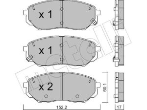 Set placute frana METELLI 22-1096-0 – KIA | AutoRival