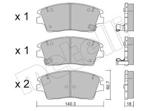 Set placute frana METELLI 22-1164-0 – KIA | AutoRival