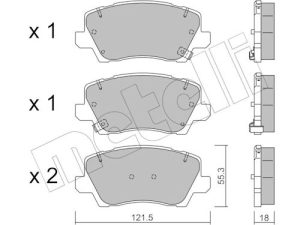 Set placute frana METELLI 22-1165-0 – KIA | AutoRival