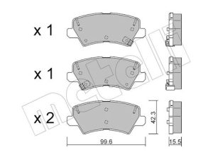 Set placute frana METELLI 22-1166-0 – KIA | AutoRival