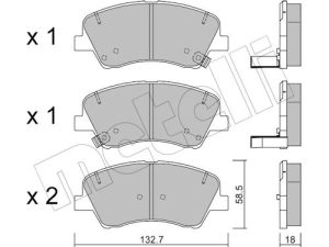 Set placute frana METELLI 22-1167-0 – KIA | AutoRival