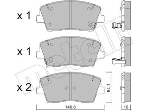 Set placute frana METELLI 22-1168-0 – KIA | AutoRival