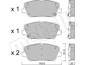 Set placute frana METELLI 22-1241-0 – KIA | AutoRival