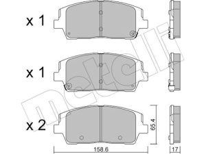 Set placute frana METELLI 22-1244-0 – KIA | AutoRival
