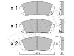 Set placute frana METELLI 22-1298-0 – KIA | AutoRival