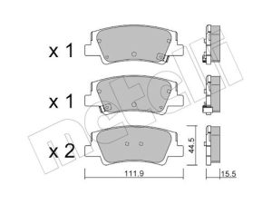 Set placute frana METELLI 22-1299-0 – KIA | AutoRival