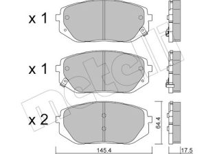 Set placute frana METELLI 22-1300-0 – KIA | AutoRival