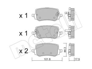 Set placute frana METELLI 22-1301-0 – KIA | AutoRival