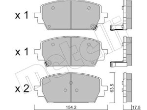 Set placute frana METELLI 22-1303-0 – KIA | AutoRival