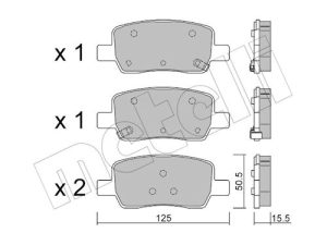 Set placute frana METELLI 22-1304-0 – KIA | AutoRival