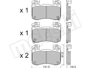 Set placute frana METELLI 22-1306-0 – KIA | AutoRival