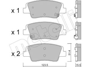 Set placute frana METELLI 22-1360-0 – KIA | AutoRival