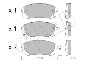 Set placute frana METELLI 22-1373-0 – KIA | AutoRival