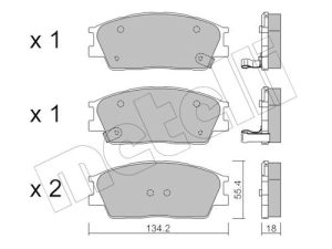 Set placute frana METELLI 22-1374-0 – KIA | AutoRival