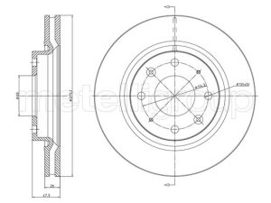 Disc frana METELLI 23-1078C – KIA | AutoRival