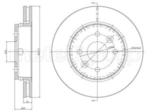 Disc frana METELLI 23-1164C – KIA | AutoRival