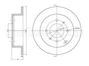 Disc frana METELLI 23-1207C – KIA | AutoRival