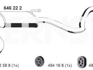 Toba esapament finala ERNST 646222 – KIA | AutoRival
