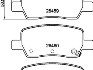Set placute frana HELLA 8DB 355 044-301