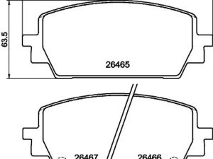 Set placute frana HELLA 8DB 355 044-331