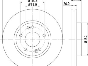 Disc frana HELLA 8DD 355 129-711