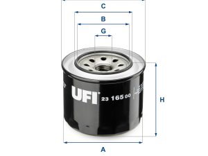 Filtru ulei UFI 23.165.00 – KIA | AutoRival