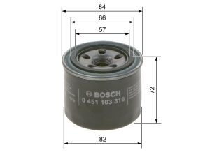Filtru ulei BOSCH 0 451 103 316