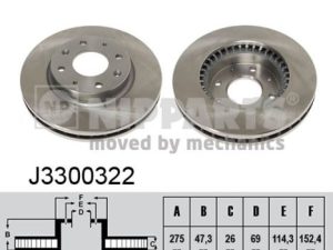 Disc frana NIPPARTS J3300322 – KIA | AutoRival