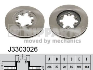 Disc frana NIPPARTS J3303026 – KIA | AutoRival