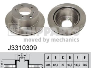 Disc frana NIPPARTS J3310309 – KIA | AutoRival