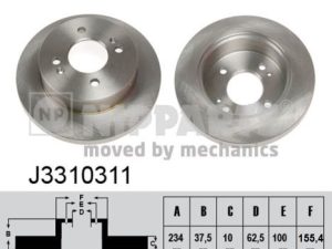 Disc frana NIPPARTS J3310311 – KIA | AutoRival