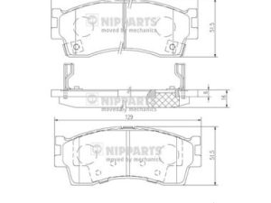 Set placute frana NIPPARTS J3600308 – KIA | AutoRival