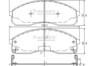 Set placute frana NIPPARTS J3600310 – KIA | AutoRival
