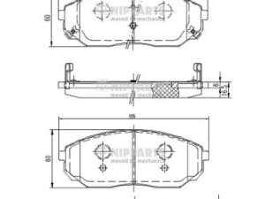 Set placute frana NIPPARTS J3600318 – KIA | AutoRival