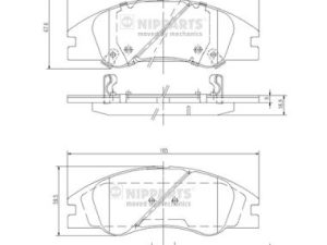 Set placute frana NIPPARTS J3600326 – KIA | AutoRival