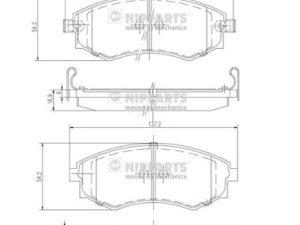 Set placute frana NIPPARTS J3601055 – KIA | AutoRival