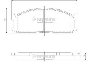 Set placute frana NIPPARTS J3603025 – KIA | AutoRival