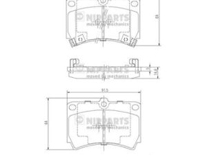 Set placute frana NIPPARTS J3603036 – KIA | AutoRival