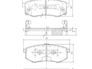 Set placute frana NIPPARTS J3610302 – KIA | AutoRival