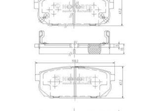 Set placute frana NIPPARTS J3610305 – KIA | AutoRival