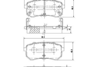 Set placute frana NIPPARTS J3610307 – KIA | AutoRival