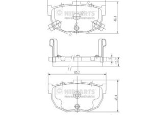Set placute frana NIPPARTS J3610505 – KIA | AutoRival