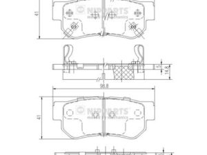 Set placute frana NIPPARTS J3610509 – KIA | AutoRival