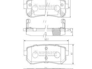 Set placute frana NIPPARTS J3610512 – KIA | AutoRival